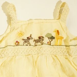 Gymboree Summer Top w Animals 3T Zebras Giraffe